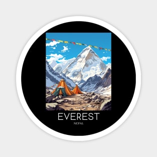 A Pop Art Travel Print of Mount Everest - Nepal Magnet